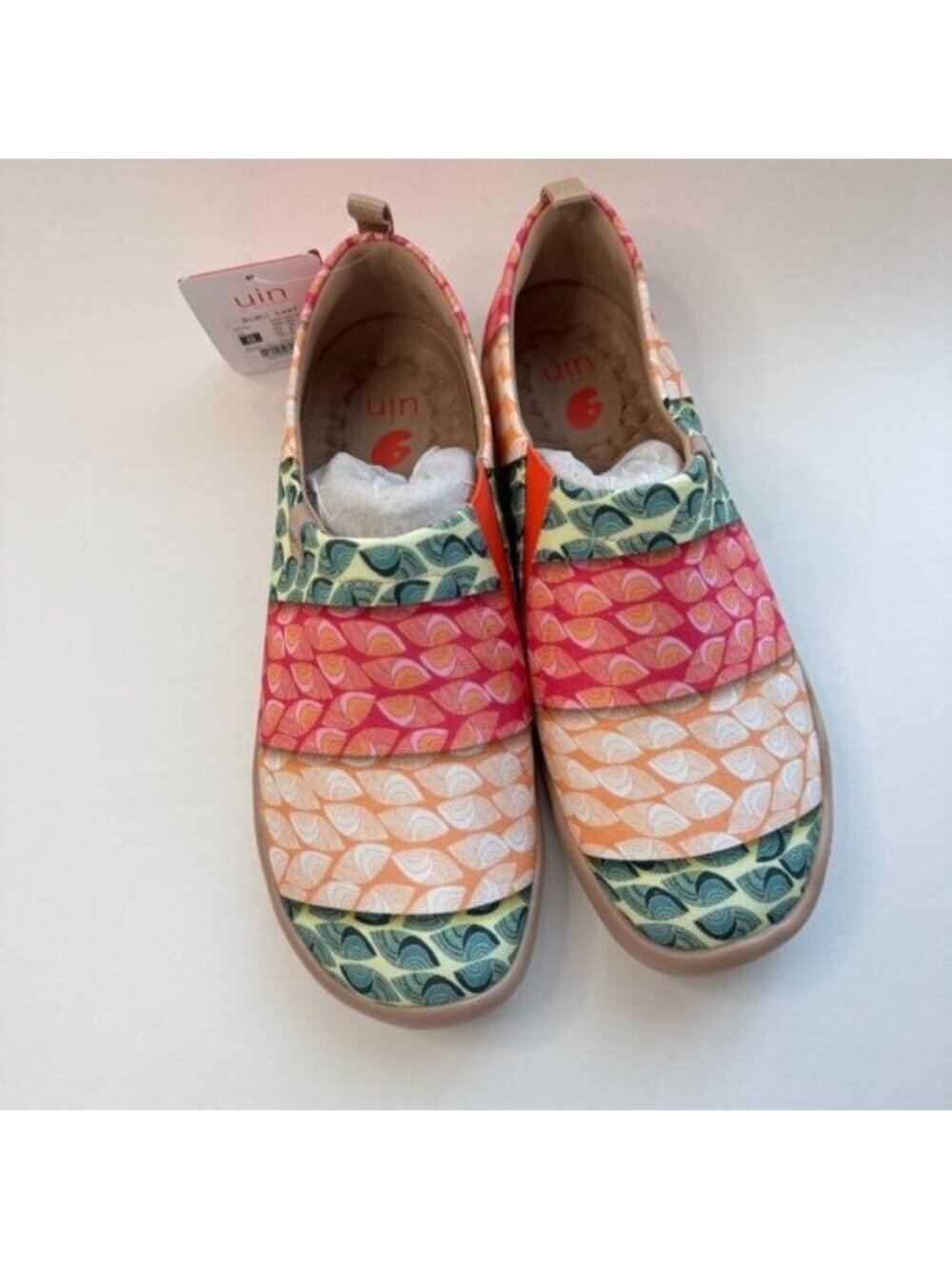 Womens Size 8 UIN Slip On Shoes Canvas Comfortable Loafers Bodhi Leaf